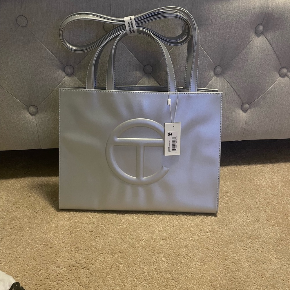 Telfar authentic medium silver tote